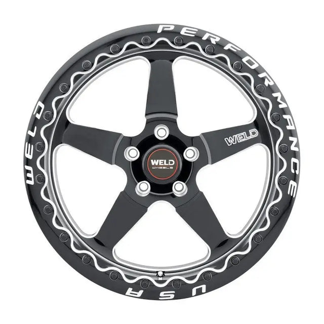 Weld 17x10 Ventura Beadlock 5x127 ET38 BS7.00 Gloss BLK MIL DIA 71.5 - Truck & Automotive