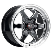 Weld S15670089P42 Weld 17x11 Ventura 6 Drag 6x127 ET36 BS7.375 Gloss BLK MIL DIA 78.1