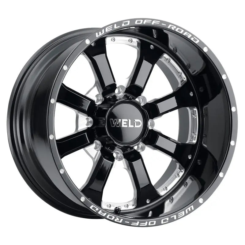 Weld Off-Road W125 20X10 Granada Eight 8X165.1 ET-18 BS4.75 Gloss Black MIL 125.1 - W12500082476 - Wheels