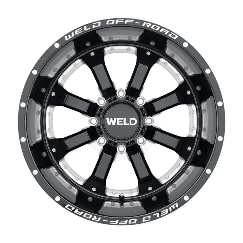 Weld Off-Road W125 20X9 Granada Eight 8X180 ET00 BS5.00 Gloss Black MIL 124.3 - W12509018501 - Wheels