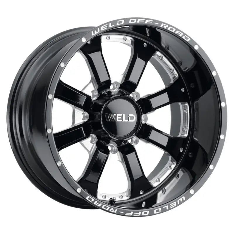 Weld Off-Road W125 20X9 Granada Eight 8X180 ET00 BS5.00 Gloss Black MIL 124.3 - W12509018501 - Wheels