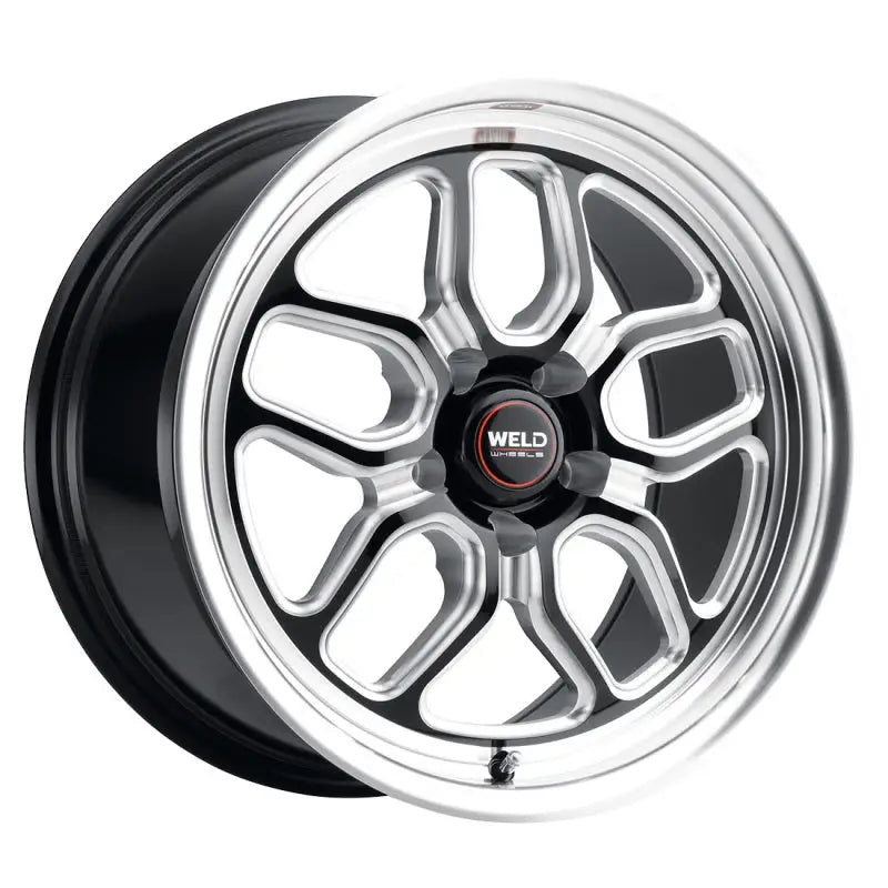 Black and silver car wheel.