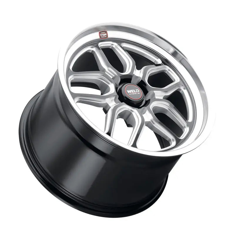 Black and silver car wheel.