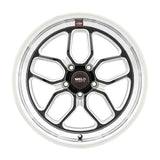 Polished five-spoke wheel.