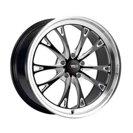 Black and silver car wheel.