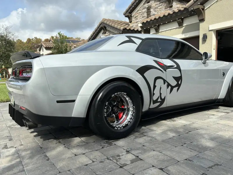 Silver 2019 Dodge Demon with Weld S80 black wheel 17x11 5x115mm