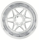 Polished chrome Weld S81 6x135mm automotive wheel with deep dish rim