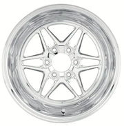 Polished chrome Weld S81 6x135mm automotive wheel with deep dish rim