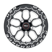 Black and silver performance wheel.