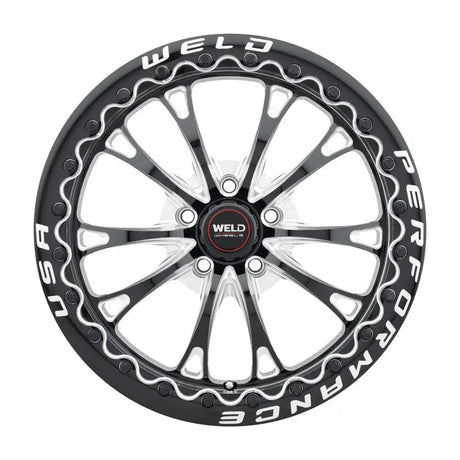 Weld S908 18X10 Belmont Drag Beadlock 5X114.3 ET30 BS6.70 Gloss Black MIL Dia 78.1 - S90880067P30
