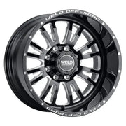 Weld W15809082500 Weld Slingblade 20x9/8x165.1 BP/0 Offset/ 5 BS/125.1 Bore Gloss Black MIL - W15809082500