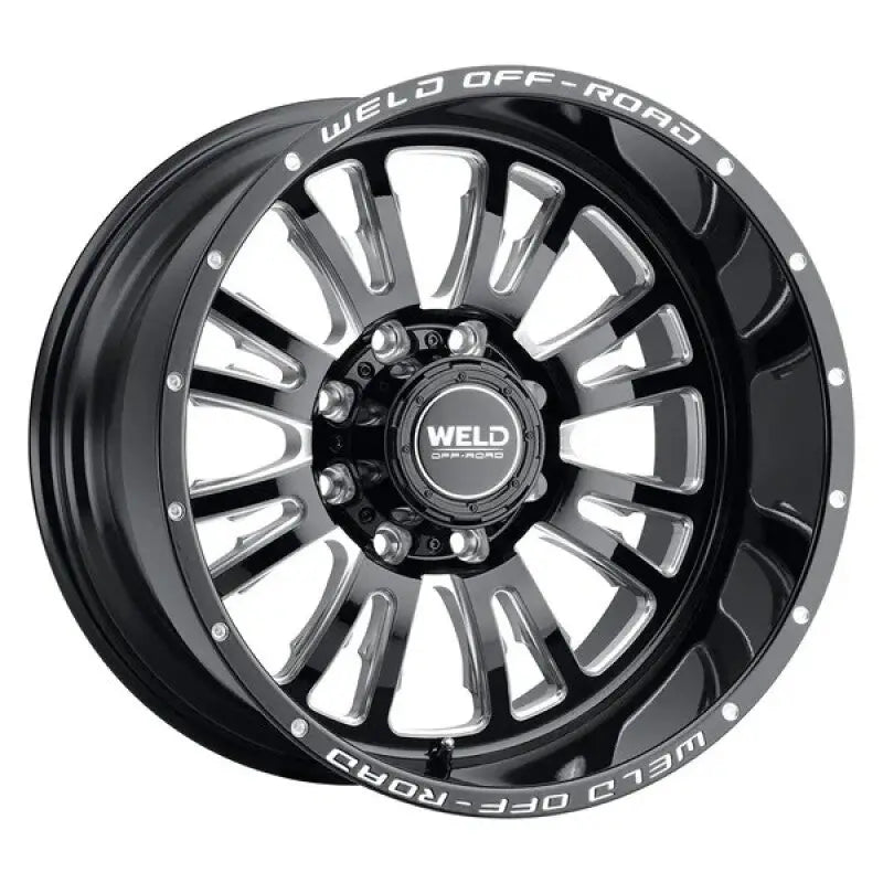 Weld W15809082500 Weld Slingblade 20x9/8x165.1 BP/0 Offset/ 5 BS/125.1 Bore Gloss Black MIL - W15809082500