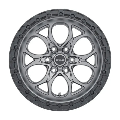 Gray aluminum alloy wheel.
