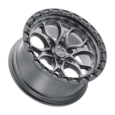 Gray aluminum alloy wheel.