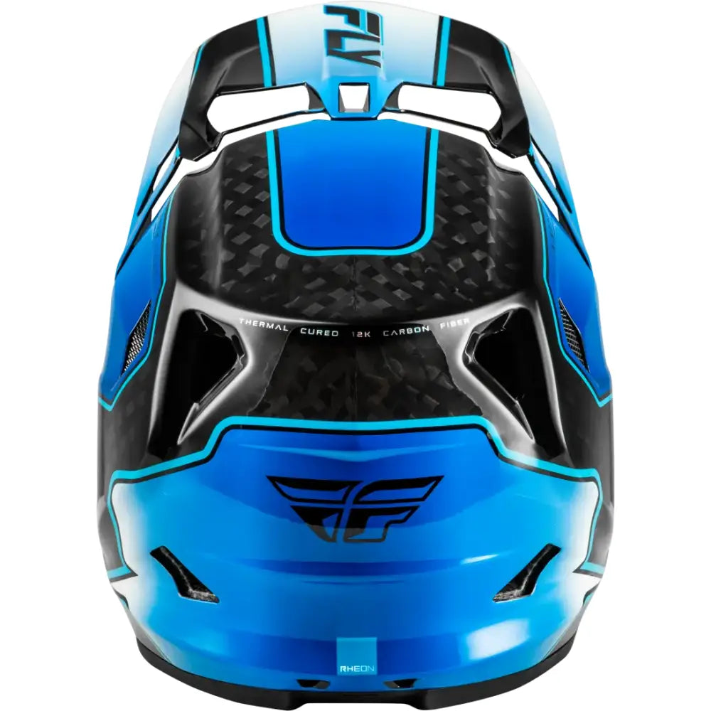 Werx R Flow Carbon Helmet Black Carbon/Blue/White Lg - FLY RACING