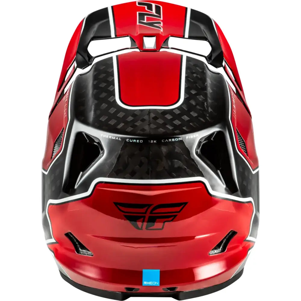 Werx R Flow Carbon Helmet Black Carbon/Red Md - FLY RACING