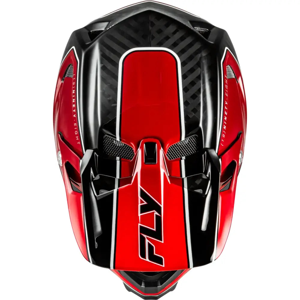 Werx R Flow Carbon Helmet Black Carbon/Red Md - FLY RACING