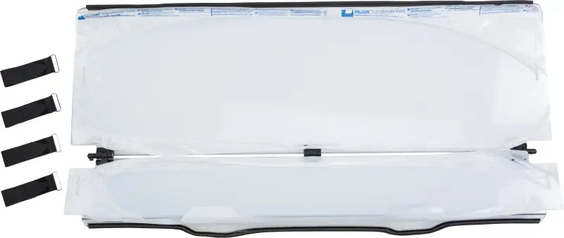 White car window sunshade with hooks for west120-0033 folding windshield protection