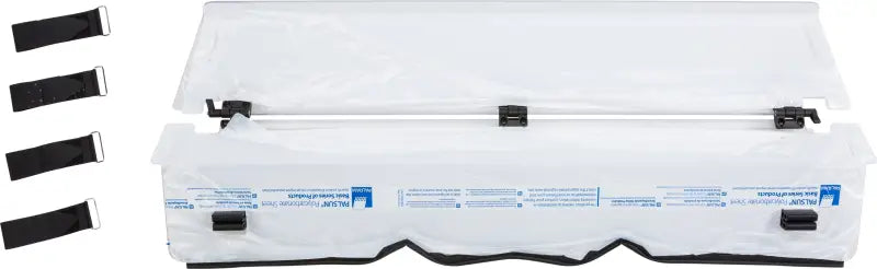 White inflatable car cushion with straps for west120-0033 folding windshield comfort