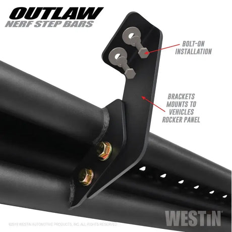 Westin 05-19 Toyota Tacoma Double Cab Outlaw Nerf Step Bars 