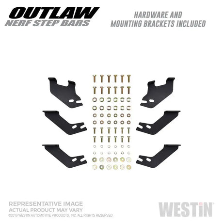 Westin 05-19 Toyota Tacoma Double Cab Outlaw Nerf Step Bars 