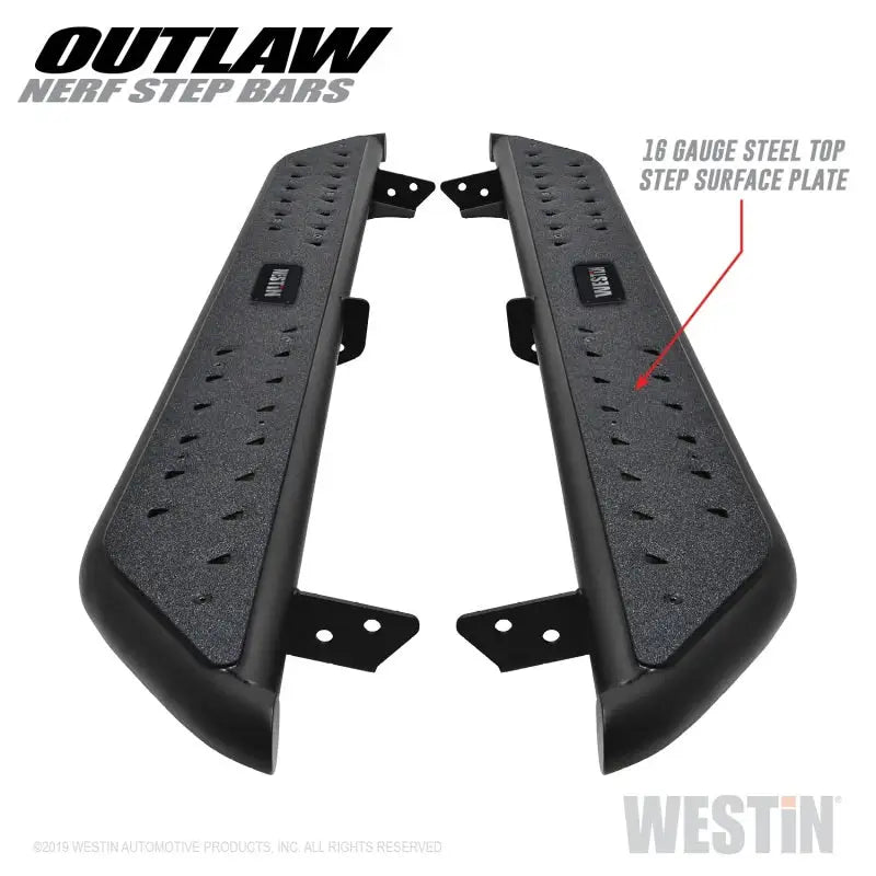 Westin 05-19 Toyota Tacoma Double Cab Outlaw Nerf Step Bars 