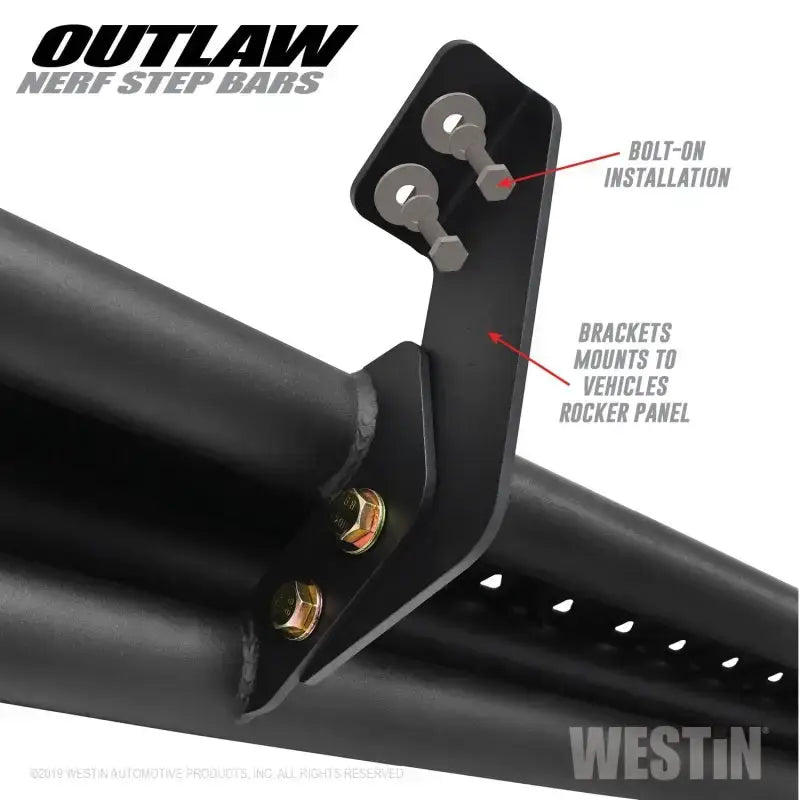 Westin 05-19 Toyota Tacoma Double Cab Outlaw Nerf Step Bars 