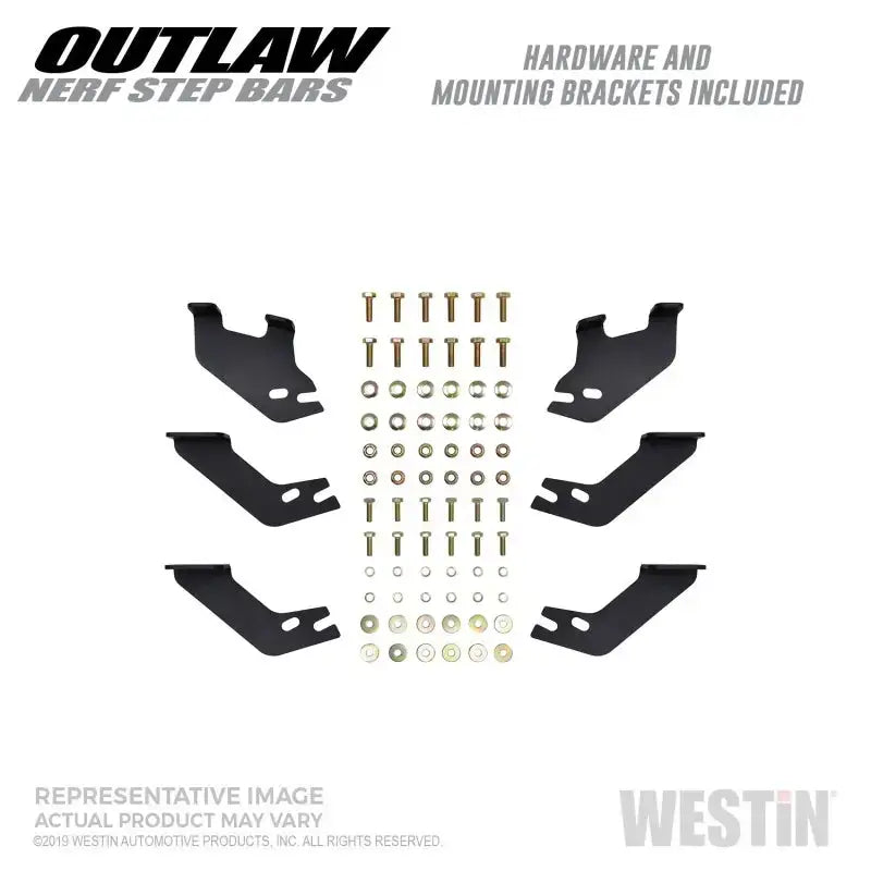 Westin 05-19 Toyota Tacoma Double Cab Outlaw Nerf Step Bars 