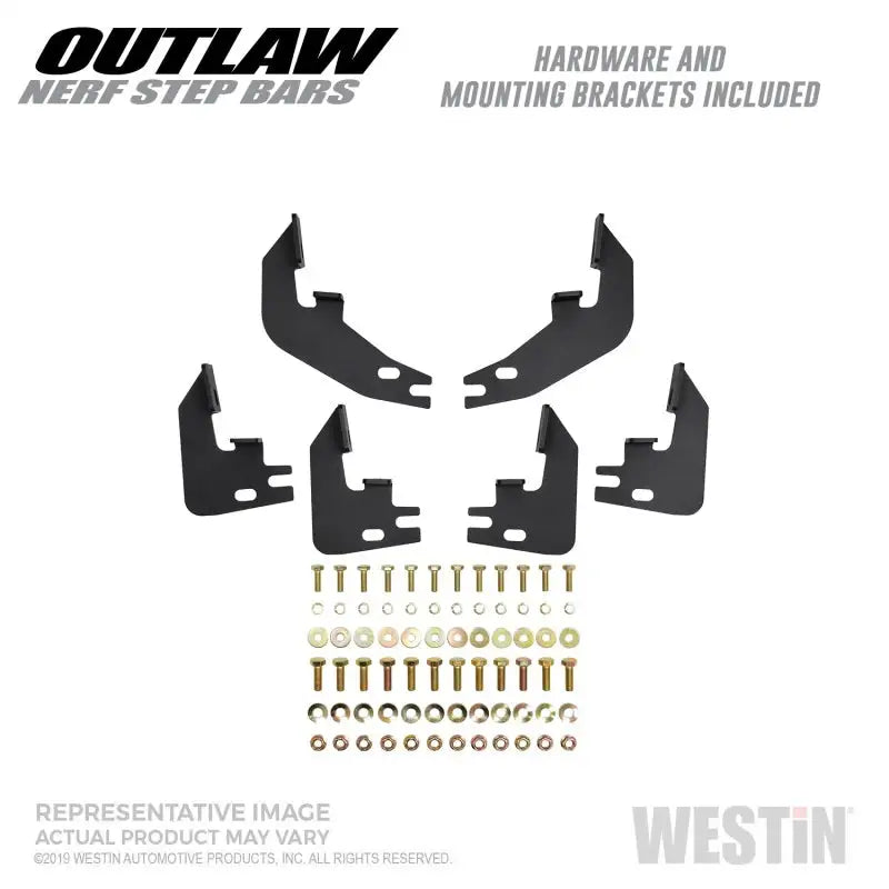 Westin 15-19 Ford F-150 SuperCrew / 17-19 Ford F-250/350 Crew Cab Outlaw Nerf Step Bars 