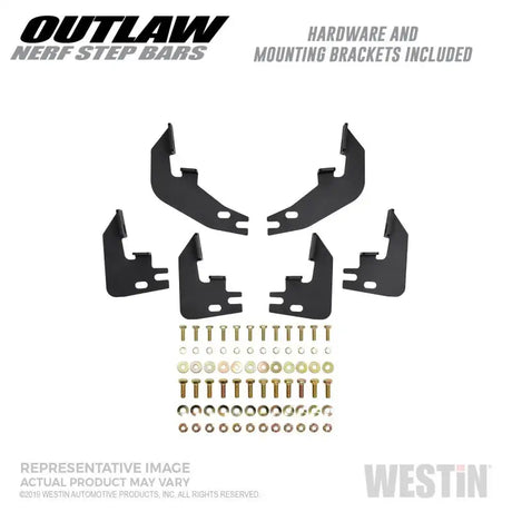 Westin 15-19 Ford F-150 SuperCrew / 17-19 Ford F-250/350 Crew Cab Outlaw Nerf Step Bars 
