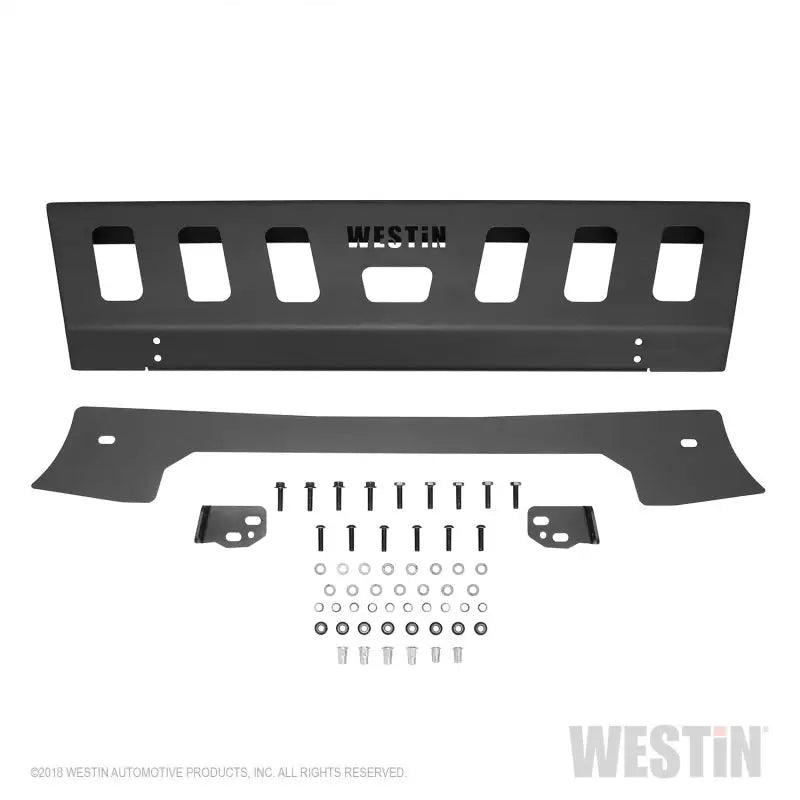 Westin 18-19 Jeep Wrangler JL Front Bumper Skid Plate - Textured Black 