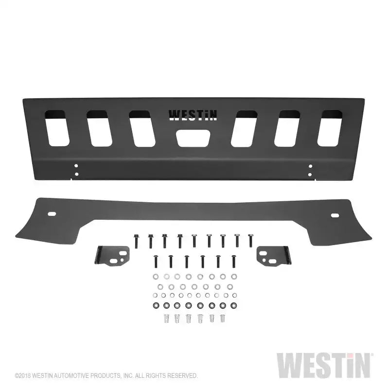 Westin 18-19 Jeep Wrangler JL Front Bumper Skid Plate - Textured Black 