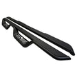 Westin 18-22 Jeep Wrangler JL Unlimited Outlaw Nerf Step Bars in textured black with distinctive die-stamped step plates for maximum traction.