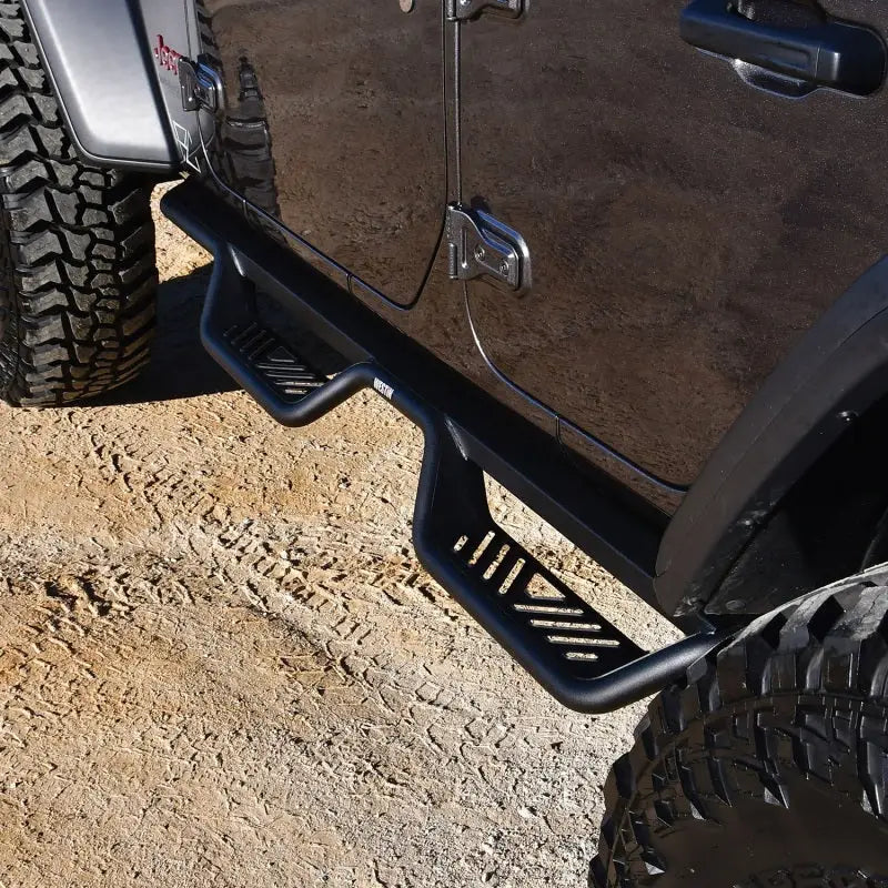 Westin Outlaw Nerf Step Bars for 2018-2023 Jeep Wrangler JL Unlimited, Textured Black.