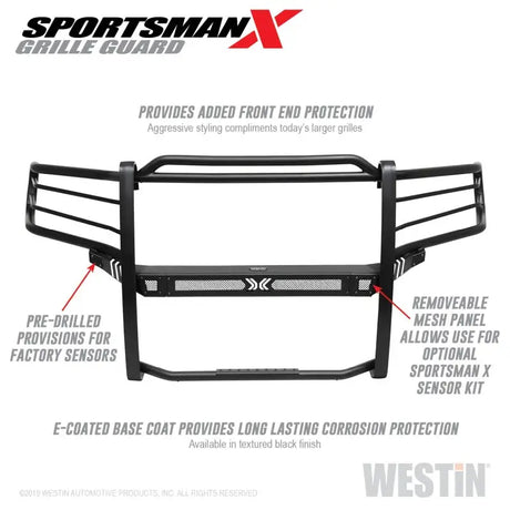 Westin 19-21 Ram 1500 Sportsman X Grille Guard - Textured Black (Excluding Classic & Rebel) - Truck Automotive