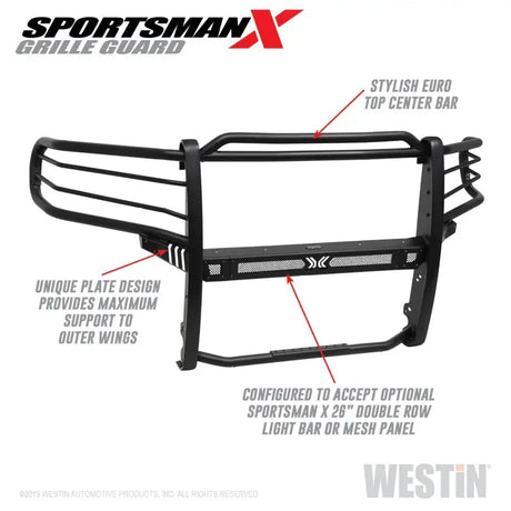 Westin 19-21 Ram 1500 Sportsman X Grille Guard - Textured Black (Excluding Classic & Rebel) - Truck Automotive