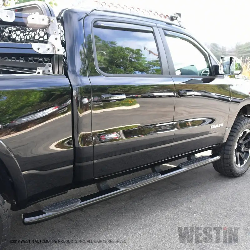 Westin 19-22 RAM 1500 CC 5ft7in. Bed (Excl. Classic) PRO TRAXX 5 W2W Oval Nerf Step Bars - Black - Truck & Automotive