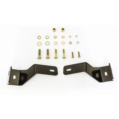 Black metal brackets with hardware for safari light bar mount on Westin Hyundai Santa Fe