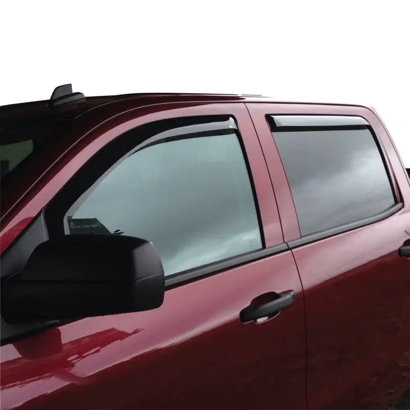Westin 2014-2018 Chevy Silverado 1500 Crew Cab Wade In-Channel Wind Deflector 4pc - Smoke - Truck & Automotive