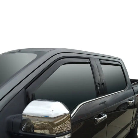 Westin 2015-2018 Ford F-150 SuperCrew Wade In-Channel Wind Deflector 4pc - Smoke - Truck & Automotive