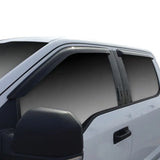 Westin 2015-2018 Ford F-150 SuperCrew Wade Slim Wind Deflector 4pc - Smoke - Truck & Automotive