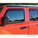 Westin 2018-2019 Jeep Wrangler JL Unlimited Wade In-Channel Wind Deflector 4pc - Smoke 
