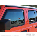 Westin 2018-2019 Jeep Wrangler JL Unlimited Wade In-Channel Wind Deflector 4pc - Smoke 