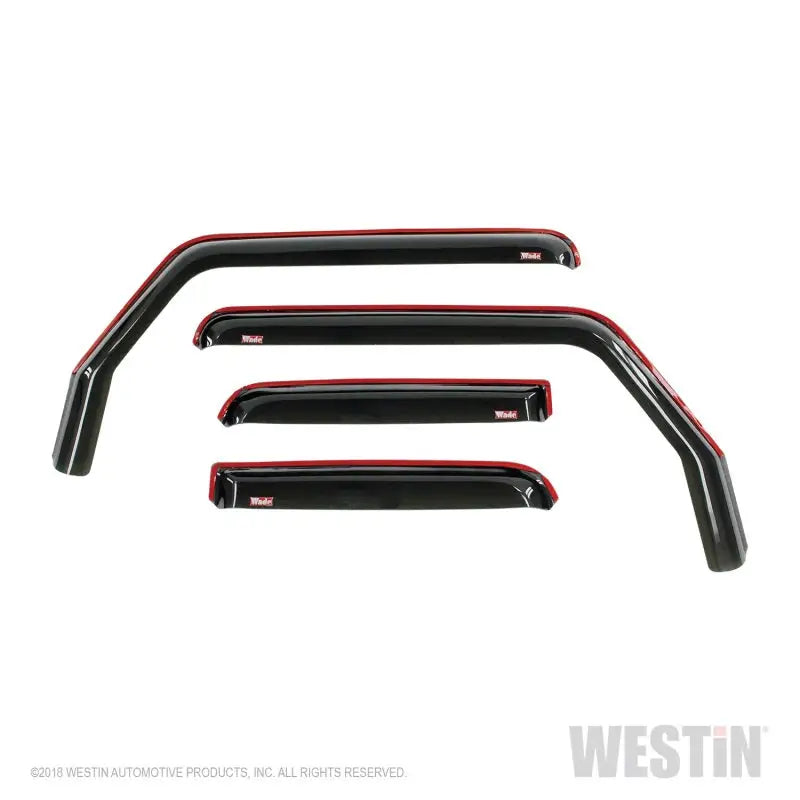 Westin 2018-2019 Jeep Wrangler JL Unlimited Wade In-Channel Wind Deflector 4pc - Smoke 