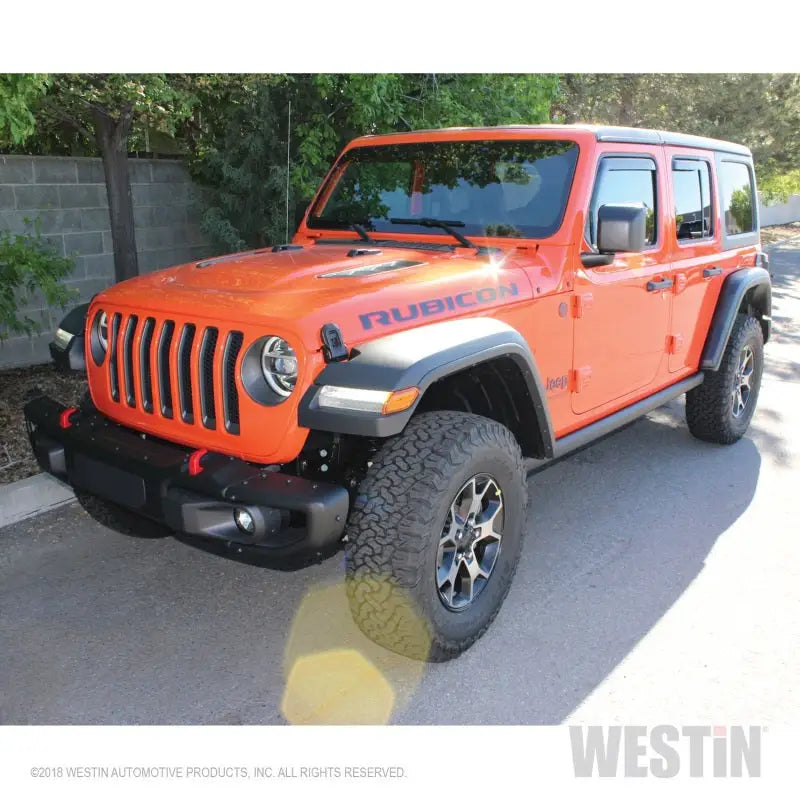 Westin Westin 2018-2019 Jeep Wrangler JL Unlimited Wade In-Channel Wind Deflector 4pc - Smoke