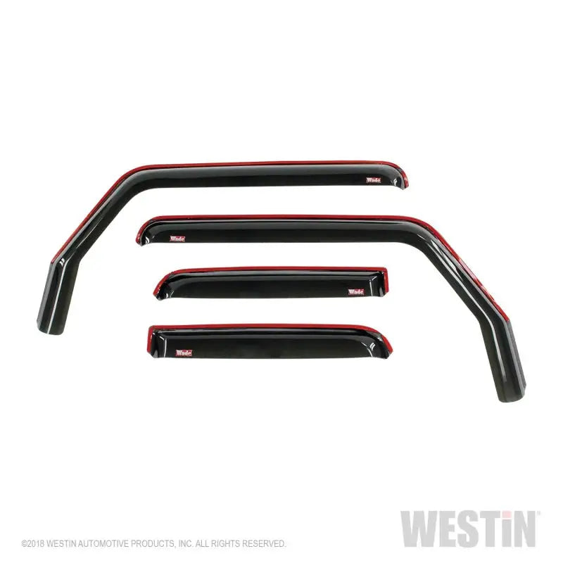 Westin 2018-2019 Jeep Wrangler JL Unlimited Wade In-Channel Wind Deflector 4pc - Smoke 
