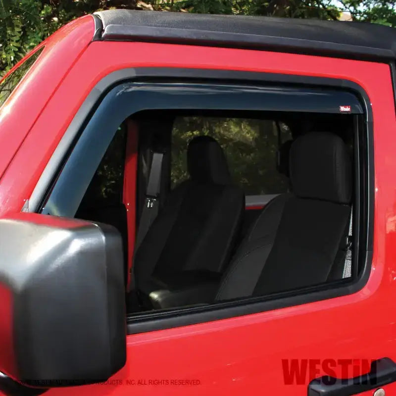 Westin 2018-2019 Jeep Wrangler JL Wade In-Channel Wind Deflector 2pc - Smoke 
