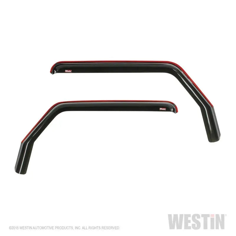 Westin 2018-2019 Jeep Wrangler JL Wade In-Channel Wind Deflector 2pc - Smoke 