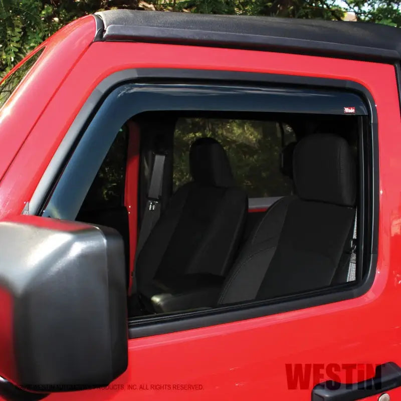 Westin 2018-2019 Jeep Wrangler JL Wade In-Channel Wind Deflector 2pc - Smoke 