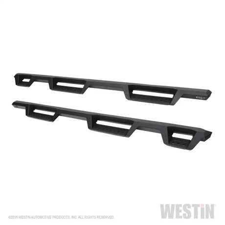 Westin 2019 Chevrolet Silverado/Sierra 1500 (5.5ft) Drop Wheel to Wheel Nerf Step Bars - Txt Black 